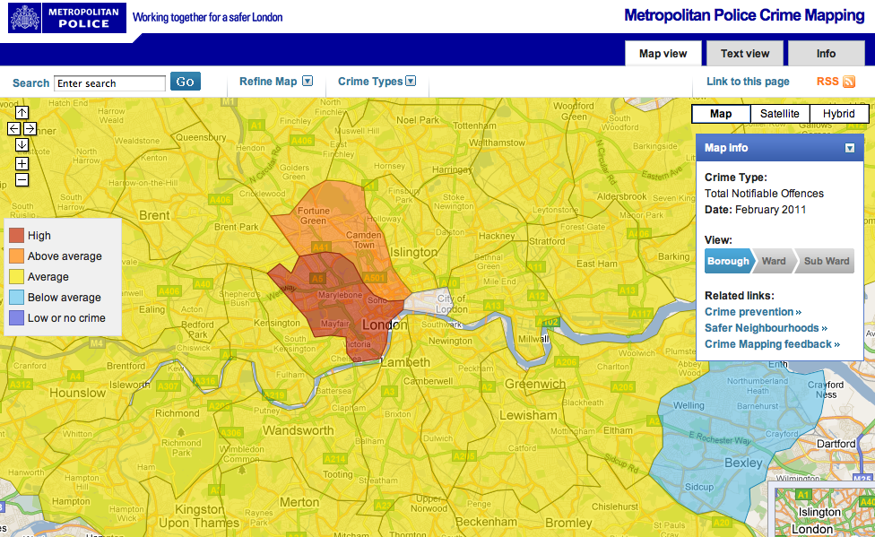 London Crime Map 20110330
